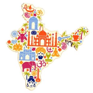 Fridge Magnet India Map