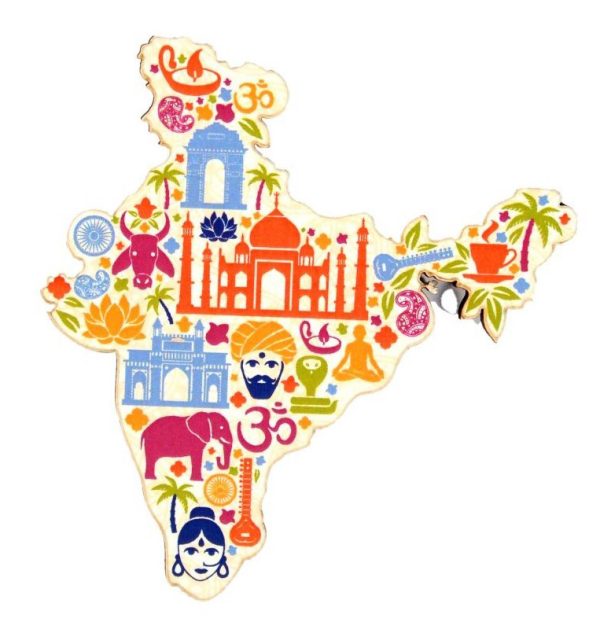 Fridge Magnet India Map
