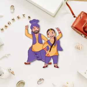 Fridge Magnet Punjabi Couple