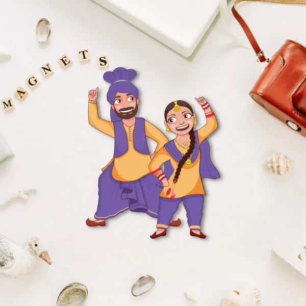Fridge Magnet Punjabi Couple